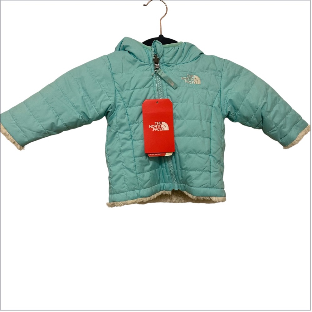 The North Face Teal Puffer Jacket size 3-6 months